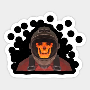 Low Poly AstroSkull Pyro Sticker